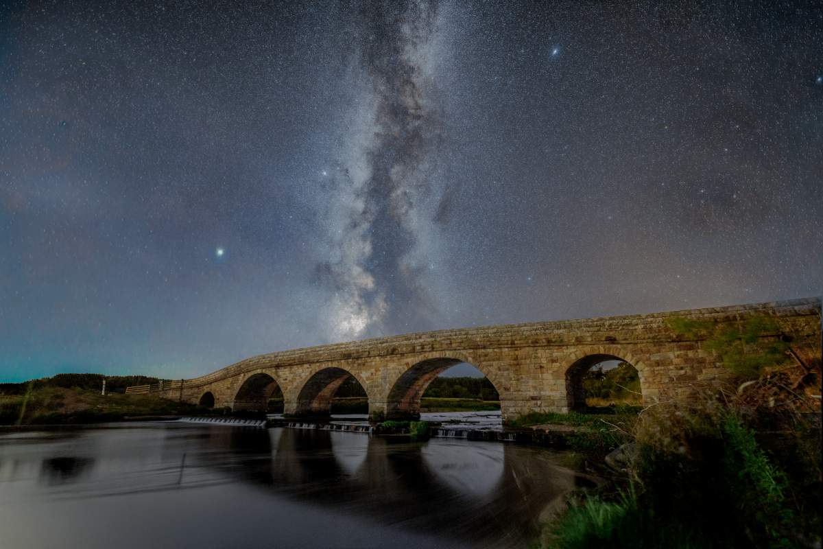 Milky Way Over Pauperhaugh Bridge - a photography print from NorthernPixl