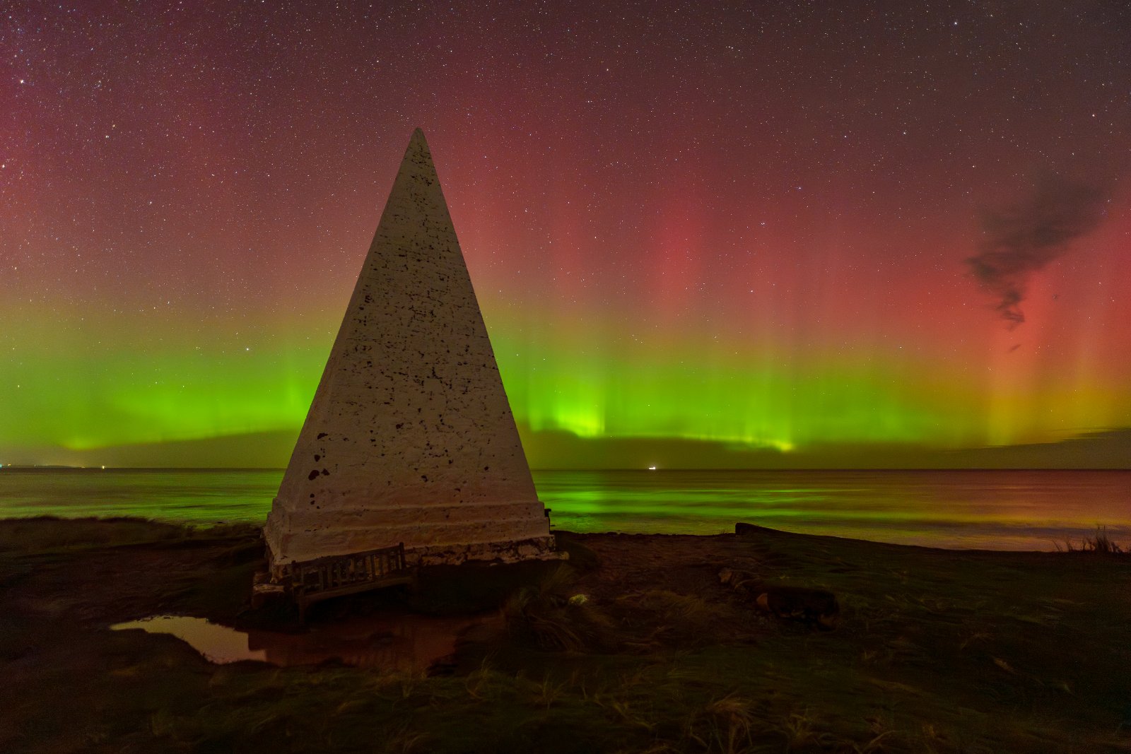Aurora Over Emmanuel Head, Holy Island - a photography print from NorthernPixl